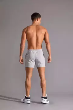 Calção de esportes fitness masculino, algodão americano, cinza, corrida, treinamento, lazer, stretch, agachamento, calça 3/4 masculina, verão