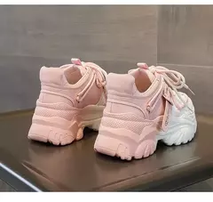 Sapatos femininos sapatos casuais primavera tênis plataforma mulher-sapatos tênis moda feminina sola grossa 2024 rosas formadores aumentados i - loja online