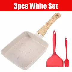 Imagem do Antiaderente Tamagoyaki Pan, Omelete Japonesa Egg Pan, Pan retangular do rolo de ovo, alça anti escaldante destacável para todo o fogão