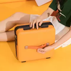 Bagagem portátil de viagem para mulheres, caixa cosmética de 16 ", embarque leve, maquiagem profissional, mini mala simples, bolsa - loja online