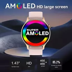 NFC Smartwatch para Mulheres, Tela HD, Rastreador de Saúde, Esportes, Voz, Chamada Bluetooth, Huawei, Xiaomi, Senhoras, Novo, 466x466, 2022 - loja online