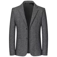 Blazers de negócios xadrez masculinos, roupas formais, ternos masculinos, jaquetas casuais, casacos, blazers slim fit, primavera, outono, tamanho 4XL, novo