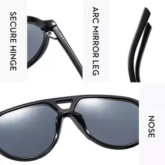 Óculos de sol piloto superdimensionados para homens e mulheres, óculos de sol retrô, óculos UV400, marca de luxo, nova moda, ins trending, 2022 na internet