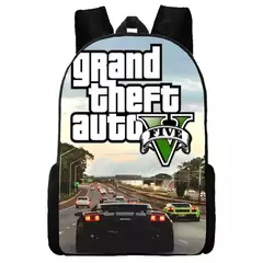 Mochila escolar impermeável para meninos e meninas, mochila para Grand Theft Auto Collage, jogo de aventura, bolsa GTA - loja online