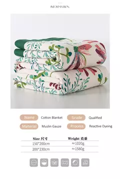 Colcha na cama de algodão puro gaze toalha colcha decoração sofá capa cobertor verão resfriamento nap capa colcha 200*230cm - Wolf Magazine