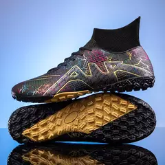 Imagem do Sapatos de futebol unissex com grampos para meninos, tamanho grande, botas de futebol ultraleves, tênis antiderrapantes, AG e TF, botas de tornozelo, 2021