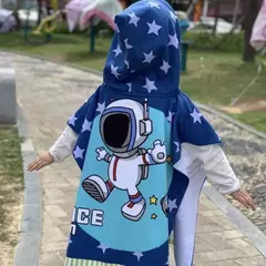 Manto com capuz de animais de desenhos animados para crianças, roupão de algodão para bebê, toalha de banho para criança, menino e menina na internet