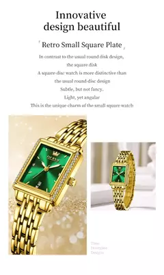 Olevs relógios femininos de luxo dourado aço inoxidável relógio feminino luminoso à prova d' água relógio de pulso de quartzo relógios de moda para mulheres - comprar online