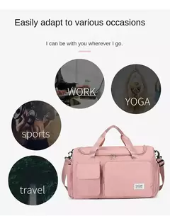 Weekender Overnight Duffle Bags com compartimento de sapato para mulheres, Carry On Travel Bag, Saco de ginástica de grande capacidade - loja online