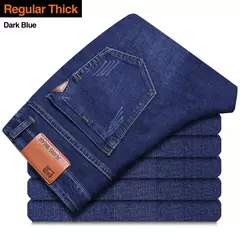 Jeans estilo clássico irmão Wang masculino, casual, stretch, fino, calça jeans, azul claro, calça preta, marca masculina - comprar online