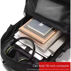 Imagem do Mochila de Viagem Grande Impermeável Para Homens, Compartimento Separado De Sapatos, Bolsa De Negócios, Esportes Ao Ar Livre, Mochilas De Armazenamento Pretas, 50L, 80L