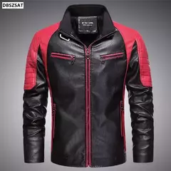Jaqueta de couro PU masculina, jaqueta de motociclista preta, jaqueta de beisebol, moda casual, bombardeiro masculino, plus size, 7XL, novo, 2023 - comprar online