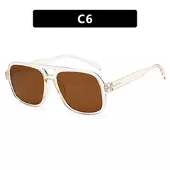 Novas mulheres óculos de sol high end rua fotografia moderna na moda em forma de t grande quadro piloto óculos de sol hip hop bouncy óculos de sol - loja online
