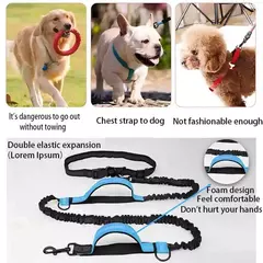 Trela retrátil para animais de estimação, coleira para corrida, reflexiva, retrátil, mão livre, para cães, com corda de cintura ajustável para corrida ao ar livre na internet