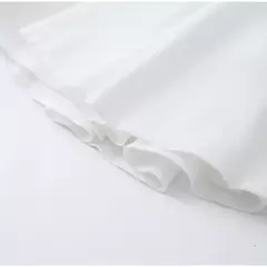 Elegante Branco Ruffles Mini Saia, Cintura Alta, Sexy, Bonito, Plissado, Linha A Tutu, Curto, Lady, Festa, Esporte, Streetwear, Verão - loja online