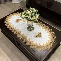 Toalha De Mesa Oval Bordada Europeia, Capa De Mesa De Renda, Toalha De Mesa De Chá, Gabinete De TV, Tampas Modernas para Decoração De Casa - loja online
