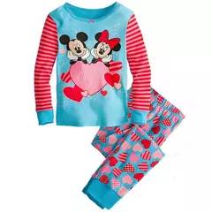 Conjunto de pijamas infantil Minnie Cartoon, pijamas meninas, roupas infantis, bebê, algodão, muitos estilos, primavera, outono, novo