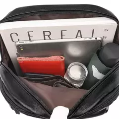 Mochilas de couro luxuosas para meninas, mochila casual, mochila vintage preta, mochilas escolares para mulheres, mochila, sac a dos - loja online