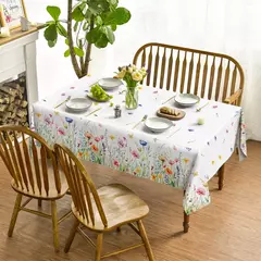 Spring Wild Grass Tablecloth, Table Cover for Home Decor, Verão, Primavera, Verde, Feriado, Casamento, Birthday Party, Kids, Baby Shower - Wolf Magazine