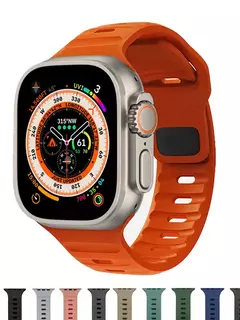 Pulseira de Silicone Macia para Pulseira Relógio Apple, Pulseira Ultra Esportiva, Pulseira iWatch Series 8, 7, 6, 5, 49mm, 44mm, 45mm, 42mm, 41mm, 42 milímetros, 38 milímetros na internet