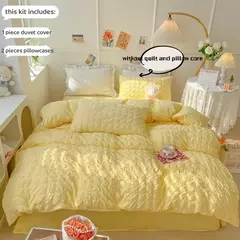Soft Bubble Grid Imprimir Bedding Set, Confortável Duvet Cover Set sem Núcleo, 1 * Capa de Edredão + 2 Fronha, 3PCs - comprar online