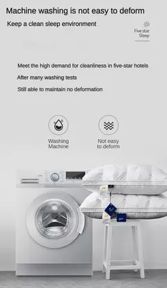 Travesseiro de penas de ganso, capa de almofada de algodão branco, retângulo, quarto, sono, 5 estrelas, hotel, travesseiros baixos e médios altos para dormir na internet