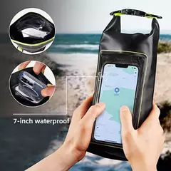 Saco seco impermeável para trekking, deriva, rafting, surf, caiaque, sacos de esportes ao ar livre, equipamento de acampamento, tela sensível ao toque, XA394Q, 2L - comprar online