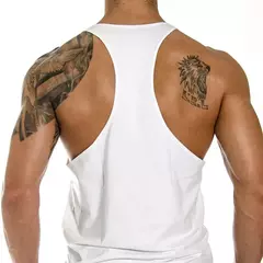 Camiseta de algodão sem mangas masculina, ginásio musculação, longarina de regatas em y, fitness, respirável, coletes musculares de treino, verão, legal