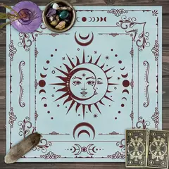 Toalha De Mesa De Tarô Com Seu Poder, Em Forma De Serpente, Estampa Floral e Vegetal, Toalha De Mesa Astrologia, Decoração De Altar, 1Pc - comprar online
