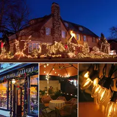 Impermeável String Light com Cabo Elétrico, E12 Sockets, C7 Base, UE 220V, EUA 110V, Hold Lâmpada, Conectável, Casamento, Decoração de Natal na internet