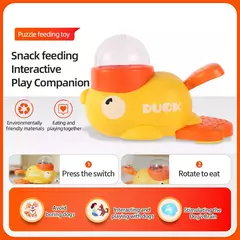 Alimentadores para cães suprimentos pet inteligência exercício dos desenhos animados pequeno pato amarelo forma interativo brinquedo do cão anti-deslizamento design brinquedos