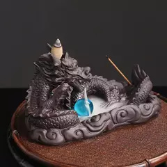 Backflow Incenso Queimador, Escultura Dragão, Tea Table Decor, Cascata Titular para Sala de estar, Acessórios Do Quarto - loja online
