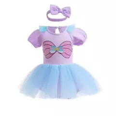 Baby Romper TUTU Vestido Com Headband Infantil Baby Princess Girl Roupas Tamanho 3-18M Cute Design Baby Dress Party Trajes - loja online