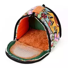 Pequeno portador de animais de estimação respirável hamster saco de viagem açúcar planador gaiola cobaia portador de animais de estimação coelho furão papagaio slings sacos