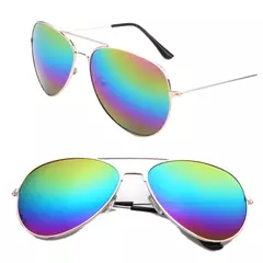 FOENIXSONG-Óculos de Sol Gradiente Redondo para Homens e Mulheres, Pilot Sunglasses, Fashion