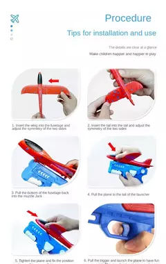 Lançador de avião Brinquedos para crianças, avião ao ar livre, avião voador antiderrapante, catapulta de espuma EPP, presentes de aniversário para meninos e meninas - comprar online