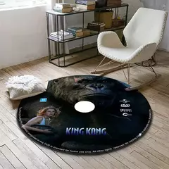 Rodada Anti-Slip Gamer Mat, Tapete preto CD CD, Tapete do banheiro, Decoração de casa, Tapete de cozinha, Sala, Presente para Menino - loja online