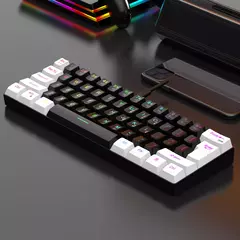 RGB Backlight Wired Mini Teclado Gaming, Ultra Compacto, Impermeável, Pequeno Compacto, 61 Teclas, Fit para PC, Mac Gamers, 60% na internet