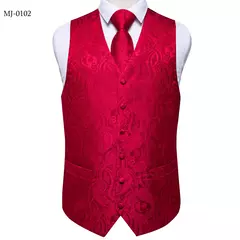 Festa de casamento ouro colete paisley floral jacquard colete masculino 4 pçs colete gravata lenço anel hanky abotoaduras conjunto dibangu