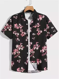 Camisa de praia de manga curta masculina, estampada flores 3D, tops respiráveis, festa ao ar livre, verão, novo, S-5XL, 2022 - comprar online