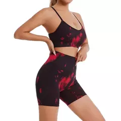 Imagem do Fato de treino feminino com 2 peças, roupas esportivas, roupas de ioga, fitness, roupas esportivas, academia, musculação, verão, 2024