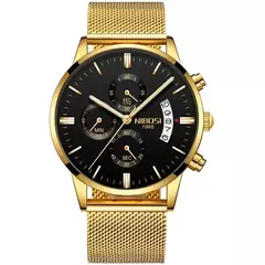 Nibosi-relógio masculino de quartzo, estilo militar, luxo, marca superior, famo - loja online