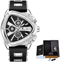 LIGE-Relógio impermeável masculino do esporte, quartzo, relógios de pulso, negócios, relógios de pulso Big Dial, Relogio masculino com caixa, original, luxo - comprar online