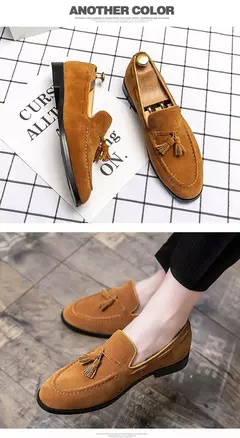 Mocassim preto masculino, mocassim de pedal único, sapato de vestido de negócios marrom, vestido de noiva italiano, tamanho 38-48, novo - loja online