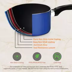 Imagem do Conjunto de panelas antiaderente, Utensílios de cozinha, panelas e panelas, Panelas de cozinha antiaderentes, 15 pcs
