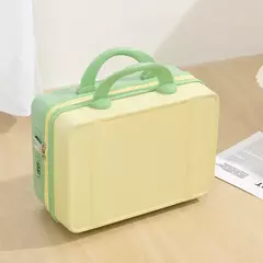 Mão estilo japonês com alça na bagagem, cosméticos para maquiagem, bolsa organizadora de viagem com protetores metálicos 14";;VERDADEIRO;;"Black - Wolf Magazine