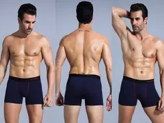 Algodão Boxer Shorts Set masculino, Roupa Interior Masculina, Marcas de Cuecas, Calcinhas Sexy, Cuecas Família, 5Pcs