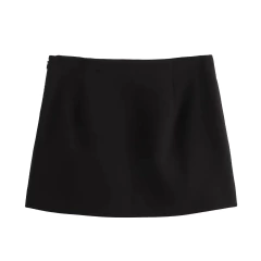 TRAF-Mini Saia de Cintura Alta Feminina, Saia Arco Elegante, Streetwear Luxo, Saias Designer, Primavera, Verão, Nova - comprar online