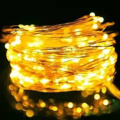 Bateria Powered LED Fairy Lights, Copper Wire String Lights para quarto, jardim, festa, casamento, decoração de Natal, 1 m, 2 m, 3 m, 5 m, 10 m, 20m - comprar online