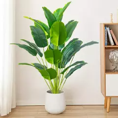Grande palmeira tropical artificial, folhas de bananeira falsos, monstera plástico, para casa, jardim, decoração do partido, 1pc - loja online